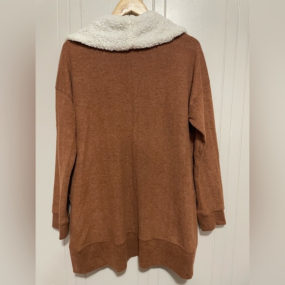 Hem & Thread brown, fur collar, sweater/jacket/cardigan - Picture 5 of 8